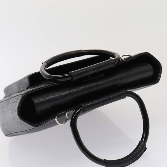 GUCCI Hand Bag Leather Black Silver 0021118 - Picture 6 of 12